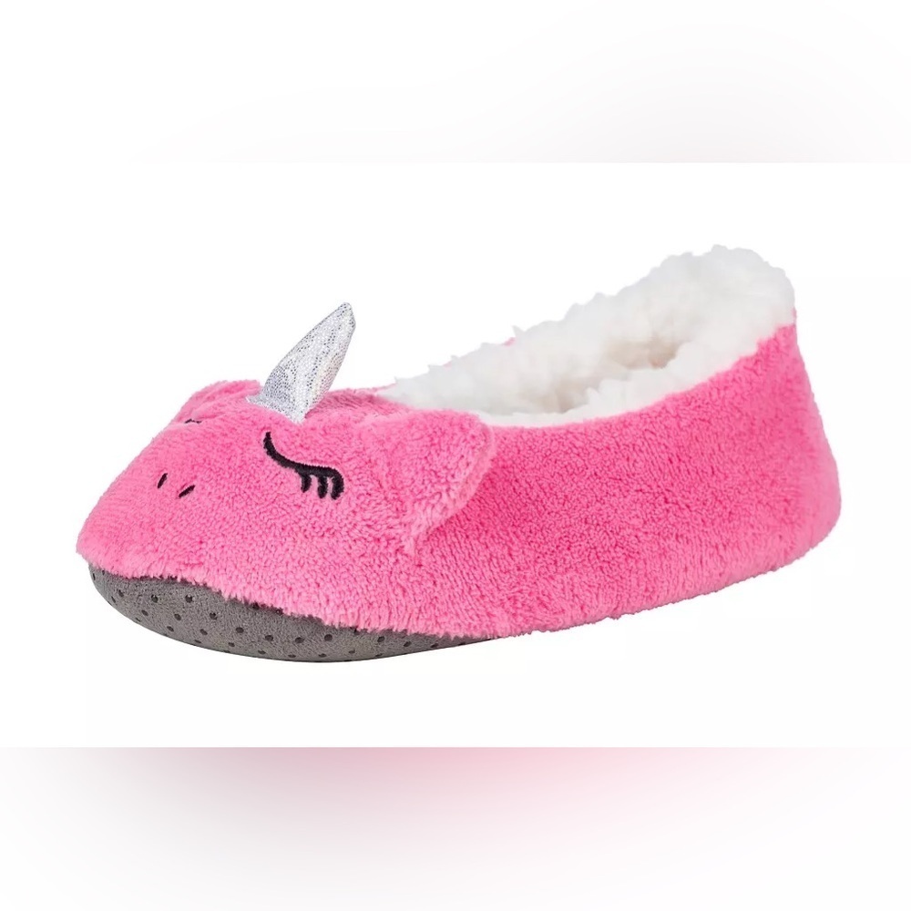 Northeast Outfitters Cozy Cabin Girls Pink Unicorn Slippers Size 9k-1